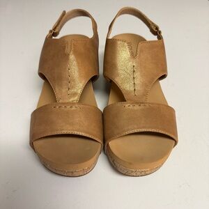 Boutique By Corkys Refreshing Shimmery Wedge Sandals Size 11 Womens